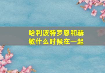 哈利波特罗恩和赫敏什么时候在一起