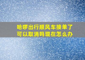 哈啰出行顺风车接单了可以取消吗现在怎么办