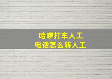 哈啰打车人工电话怎么转人工