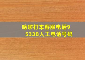 哈啰打车客服电话95338人工电话号码