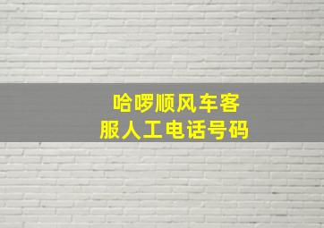 哈啰顺风车客服人工电话号码