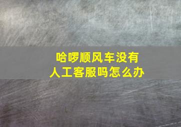 哈啰顺风车没有人工客服吗怎么办