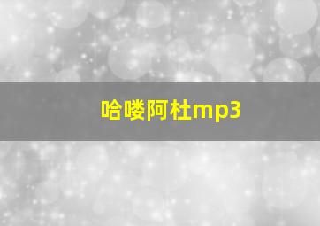 哈喽阿杜mp3