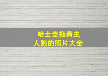 哈士奇拖着主人跑的照片大全