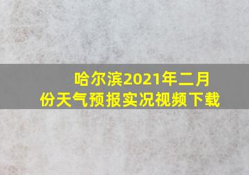 哈尔滨2021年二月份天气预报实况视频下载