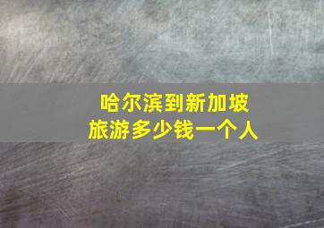 哈尔滨到新加坡旅游多少钱一个人