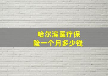 哈尔滨医疗保险一个月多少钱