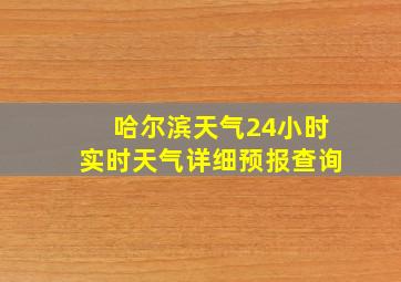 哈尔滨天气24小时实时天气详细预报查询