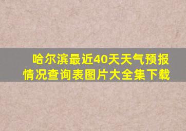 哈尔滨最近40天天气预报情况查询表图片大全集下载