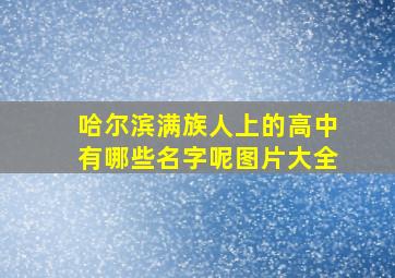 哈尔滨满族人上的高中有哪些名字呢图片大全