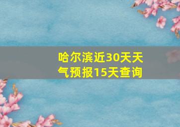 哈尔滨近30天天气预报15天查询