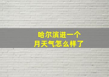 哈尔滨进一个月天气怎么样了