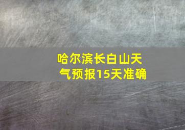 哈尔滨长白山天气预报15天准确