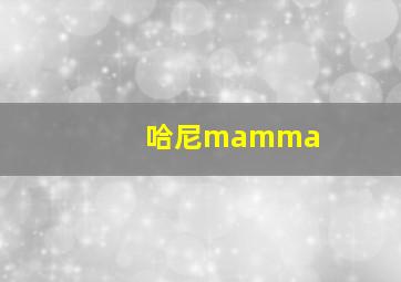 哈尼mamma