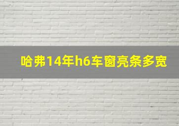 哈弗14年h6车窗亮条多宽