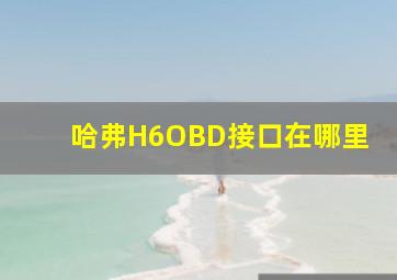 哈弗H6OBD接口在哪里