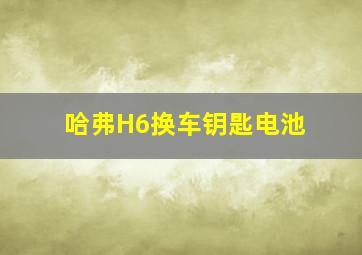 哈弗H6换车钥匙电池