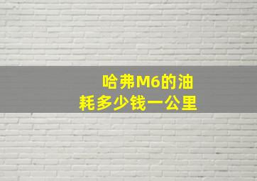 哈弗M6的油耗多少钱一公里