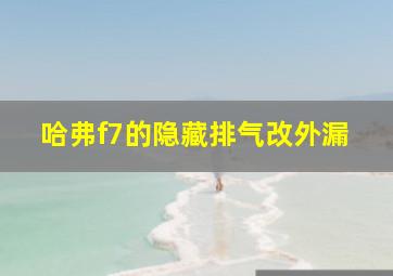 哈弗f7的隐藏排气改外漏