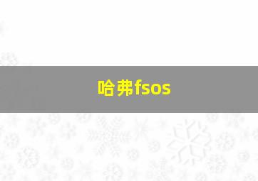 哈弗fsos