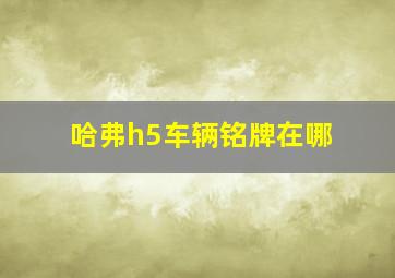 哈弗h5车辆铭牌在哪