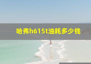 哈弗h615t油耗多少钱