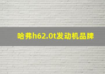 哈弗h62.0t发动机品牌