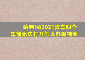 哈弗h62021款车四个车窗无法打开怎么办呢视频