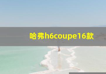 哈弗h6coupe16款