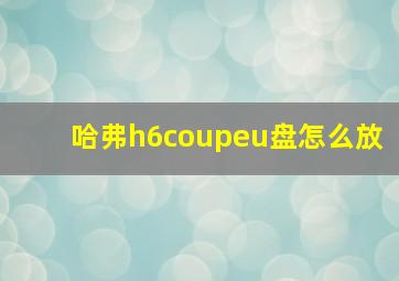 哈弗h6coupeu盘怎么放