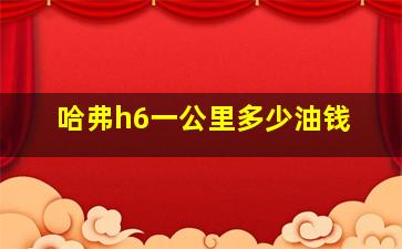 哈弗h6一公里多少油钱