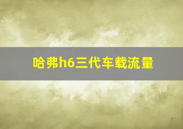 哈弗h6三代车载流量