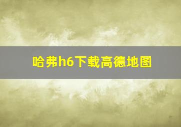 哈弗h6下载高德地图