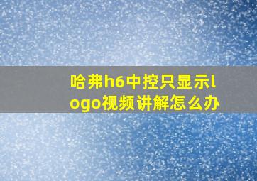 哈弗h6中控只显示logo视频讲解怎么办