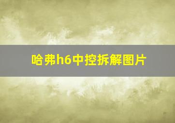 哈弗h6中控拆解图片