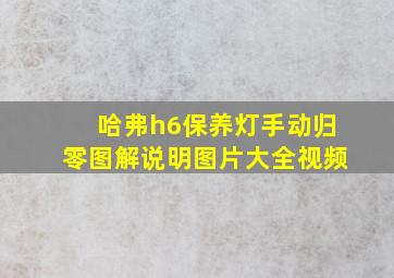 哈弗h6保养灯手动归零图解说明图片大全视频