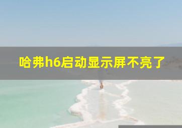 哈弗h6启动显示屏不亮了