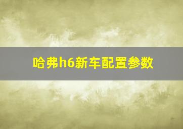 哈弗h6新车配置参数