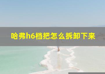 哈弗h6档把怎么拆卸下来