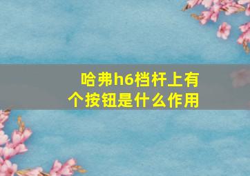 哈弗h6档杆上有个按钮是什么作用