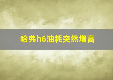 哈弗h6油耗突然增高