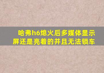 哈弗h6熄火后多媒体显示屏还是亮着的并且无法锁车