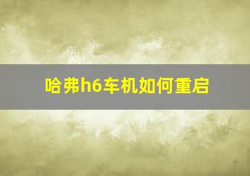 哈弗h6车机如何重启