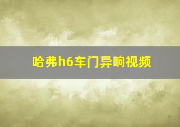 哈弗h6车门异响视频