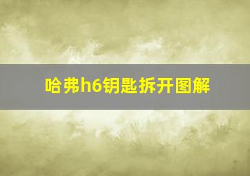 哈弗h6钥匙拆开图解