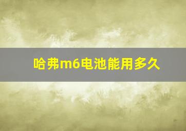 哈弗m6电池能用多久