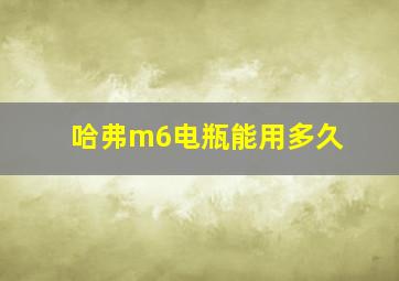 哈弗m6电瓶能用多久