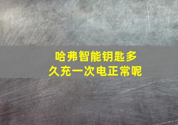 哈弗智能钥匙多久充一次电正常呢