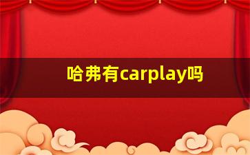 哈弗有carplay吗