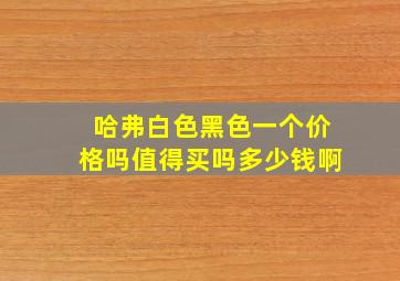 哈弗白色黑色一个价格吗值得买吗多少钱啊